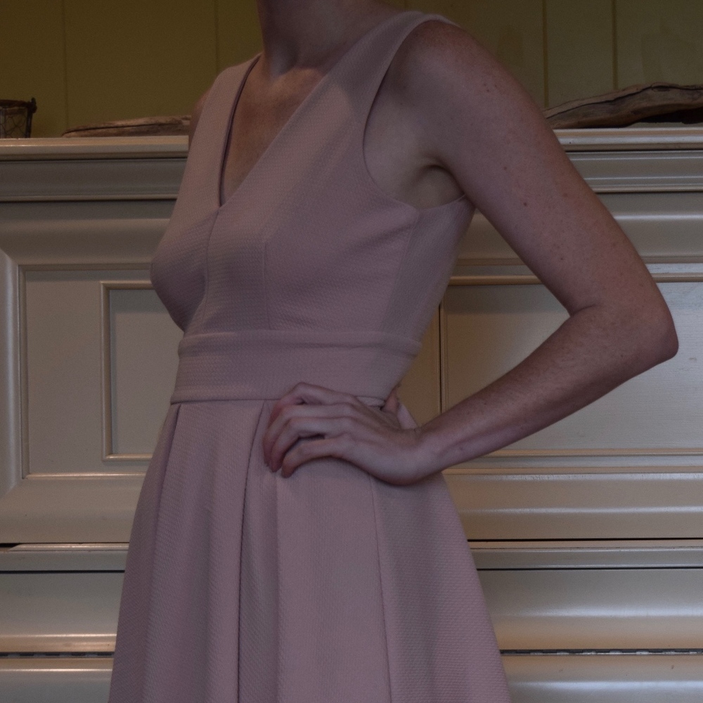 Light Pink Backless Short Dress Medium Haute Monde