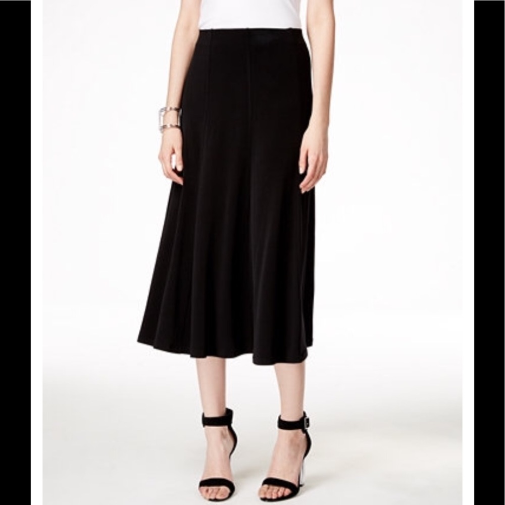 Alfani Women’s Black Below The Knee A-line Skirt