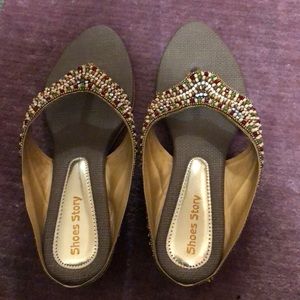 Indian shoes stone work!!!