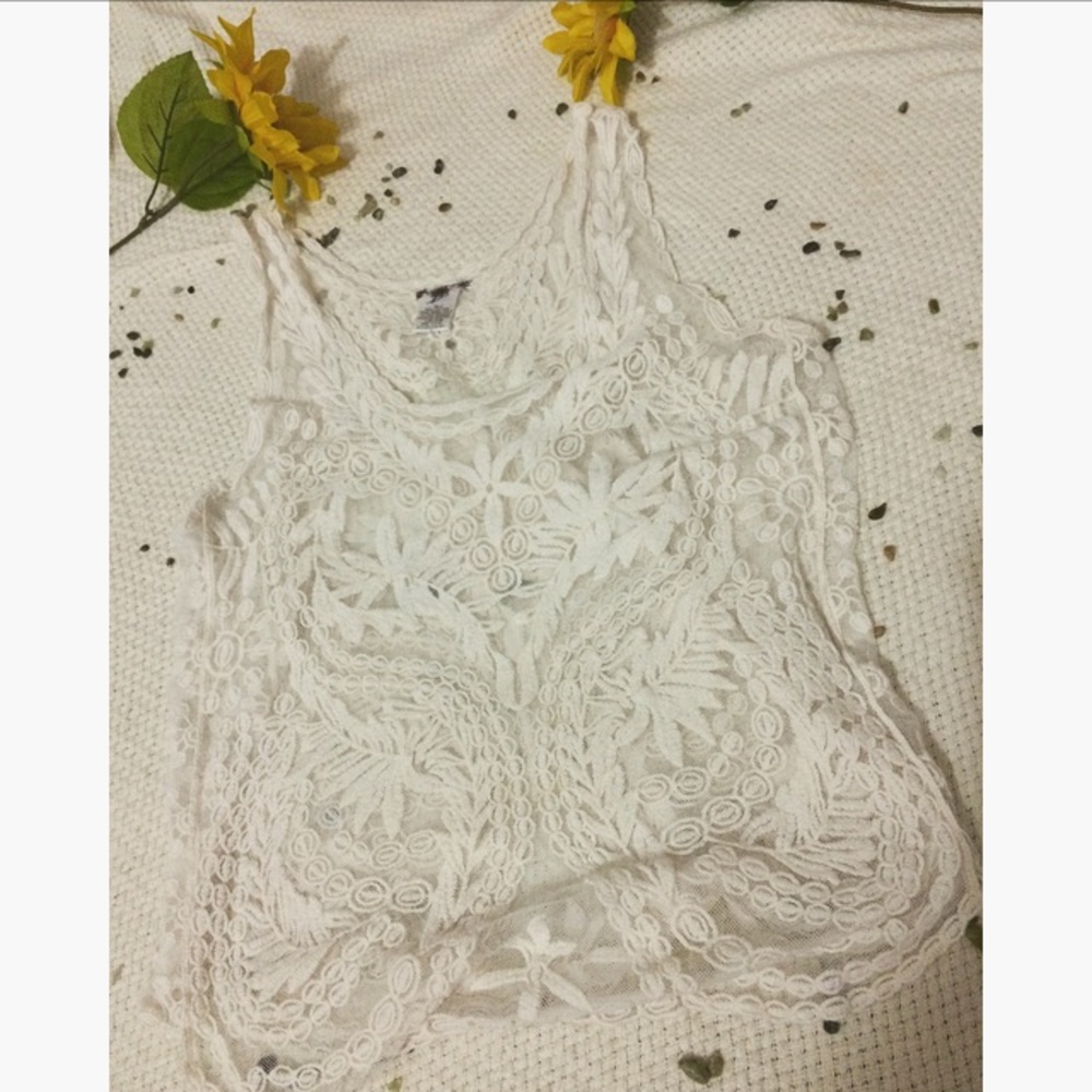 White lace top