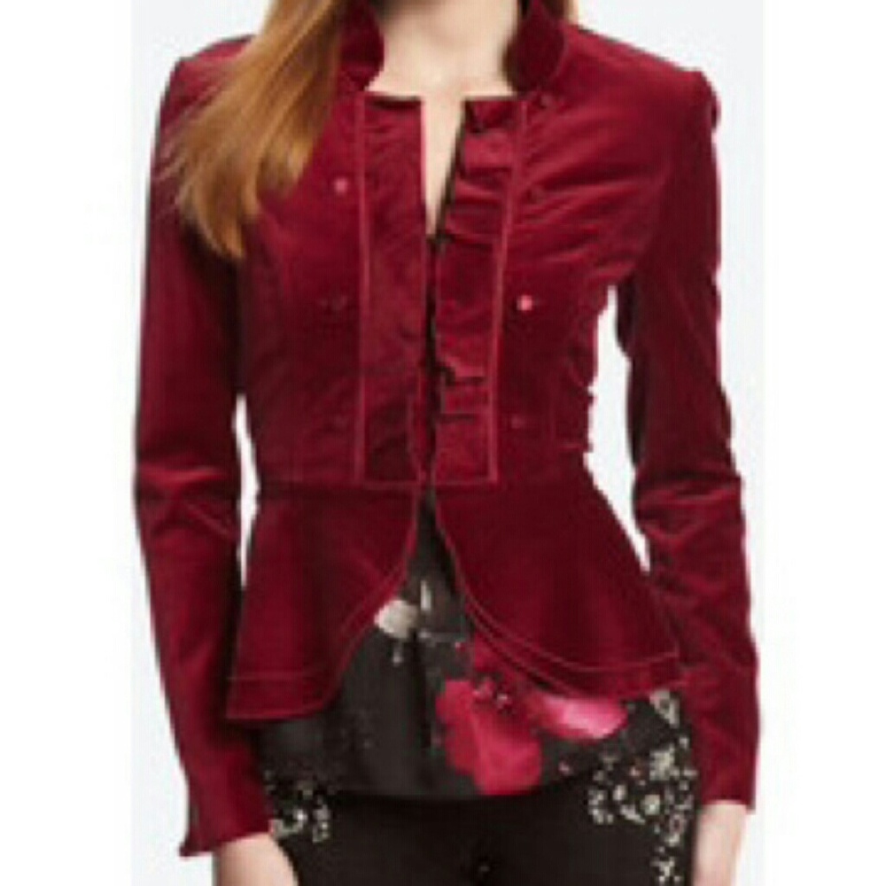 NWT WHBM Holiday Velour Blazer