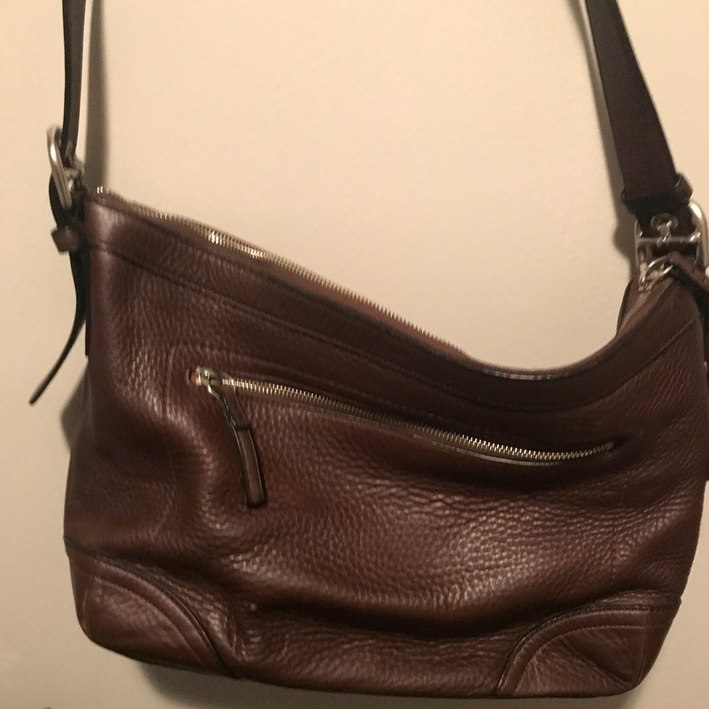 Authentic Coach pebble leather hobo bag