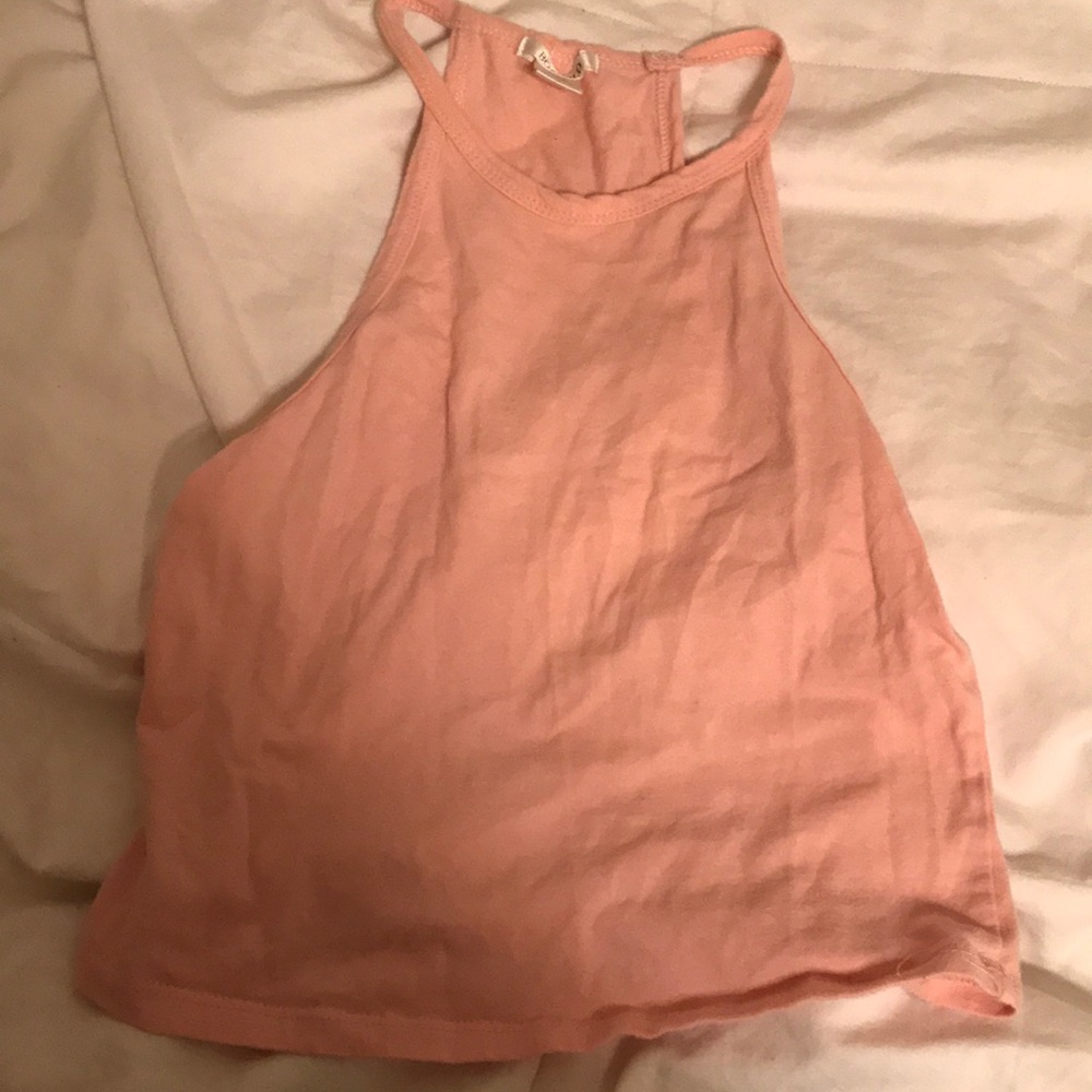 Pink halter neck