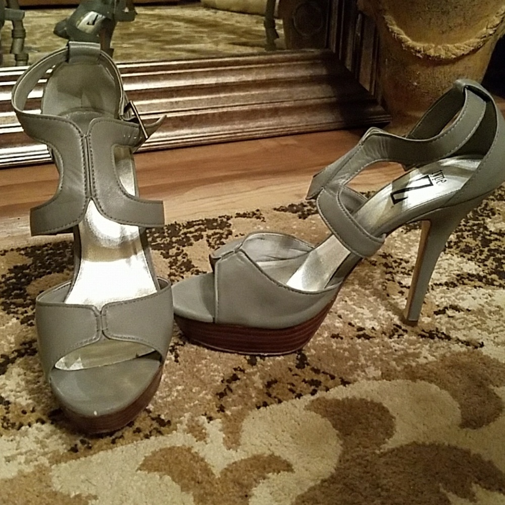 Type Z Grey Heel Sandals