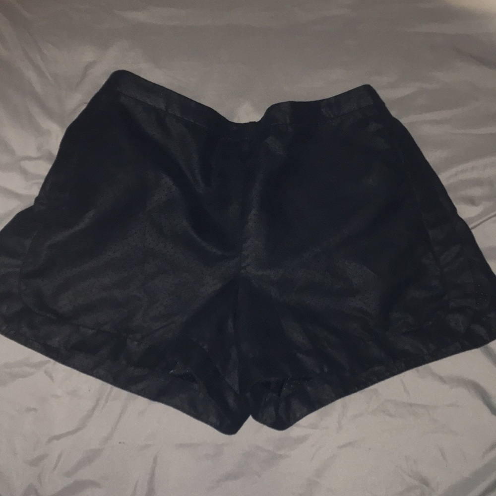 Zara Black leather shorts