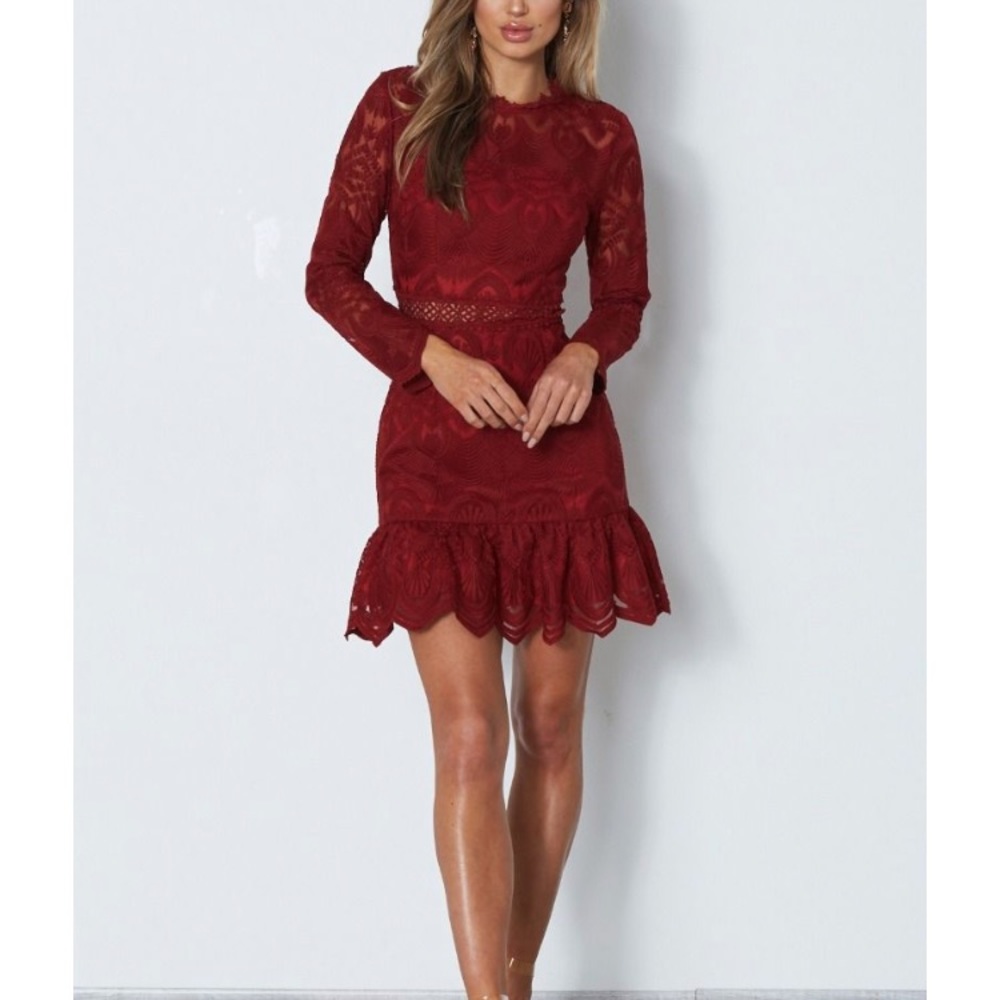 Burgundy Pixie Mini Dress