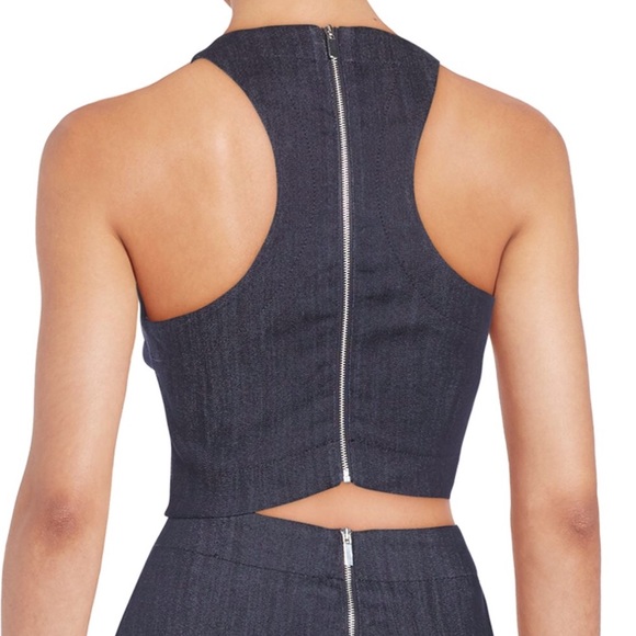 ✨REDUCED ✨🆕 “Lupton” Cropped Halter Top - Indigo - Picture 2 of 2