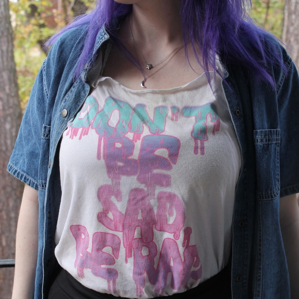 Hot Topic "Don't be sad be rad." tank
