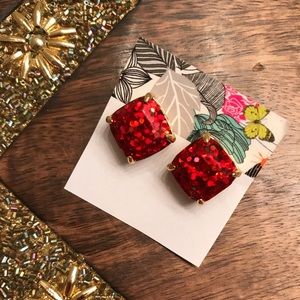 Kate Spade Red Glitzy Earrings