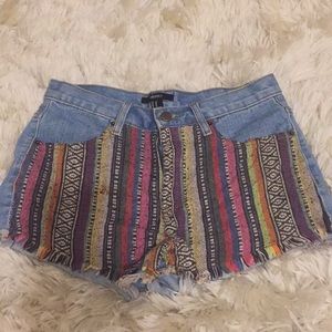 Forever 21 high wasted jean shorts