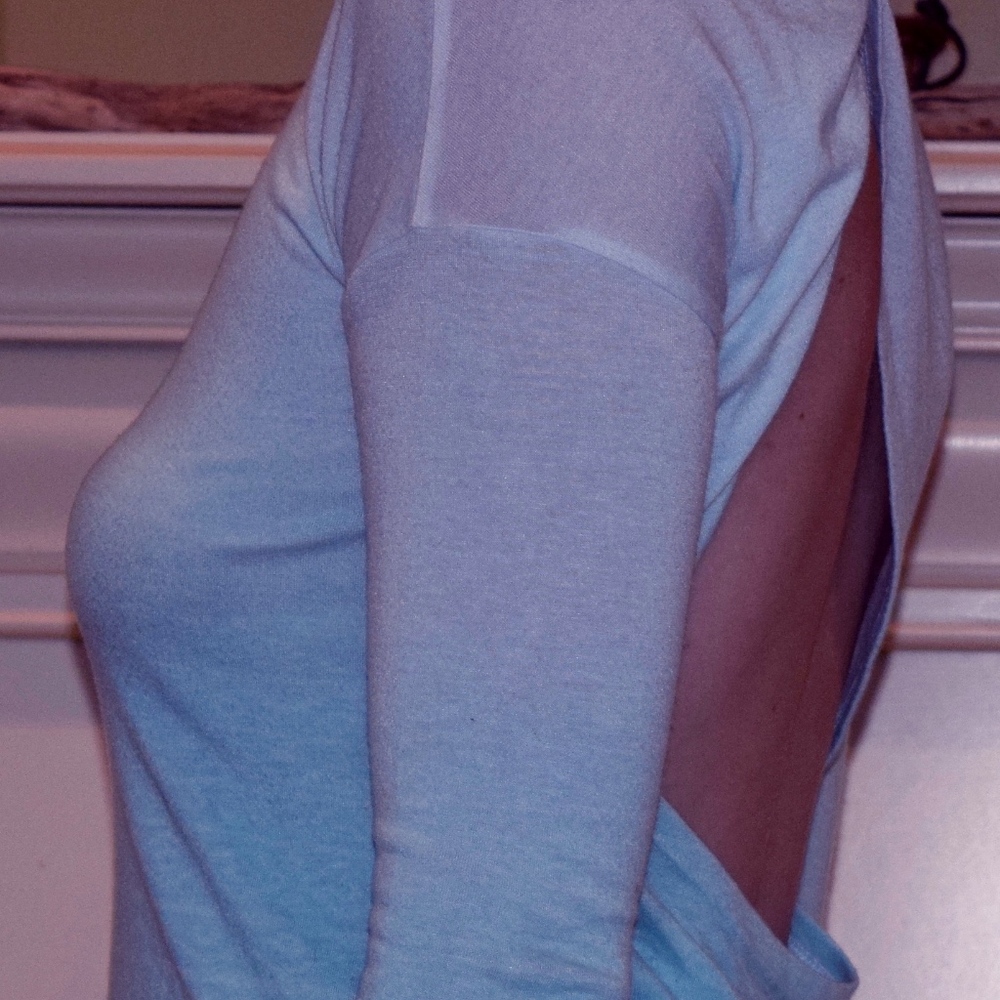 Blue Backless Medium shirt