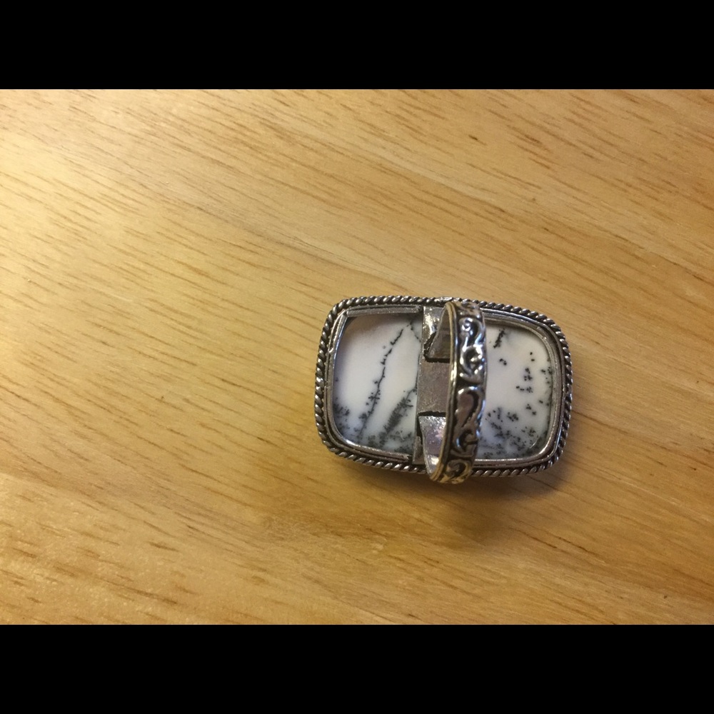 Dendritic Opal Sterling Silver Ring - image 3