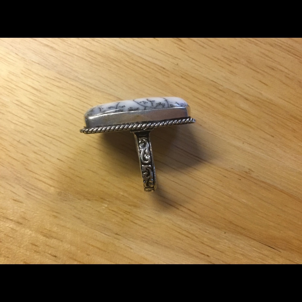 Dendritic Opal Sterling Silver Ring - image 4