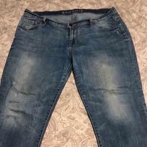 Old navy blue jeans