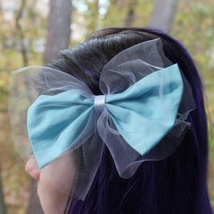 Blue hair bow