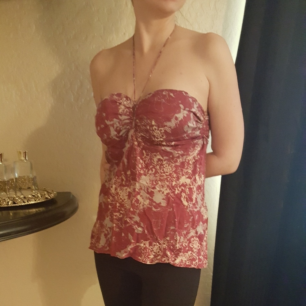 Charlotte Russe Maroon Halter top