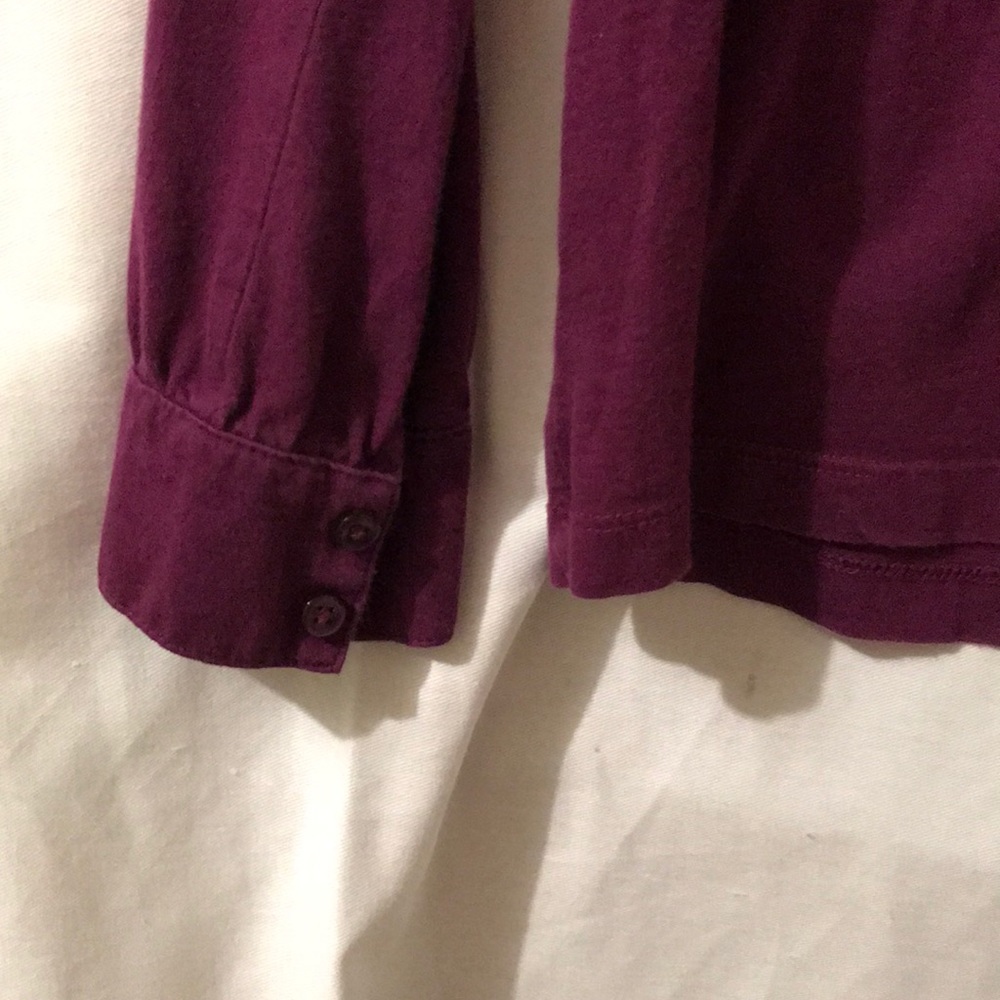 LL Bean Long Sleeve Purple Top - Picture 2 of 4