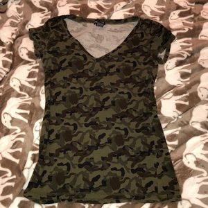 Army print tee shirt