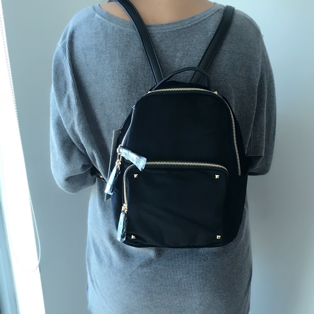 💝💕Smooth Soft Velvet Fabric Burgundy Backpack - Picture 5 of 5