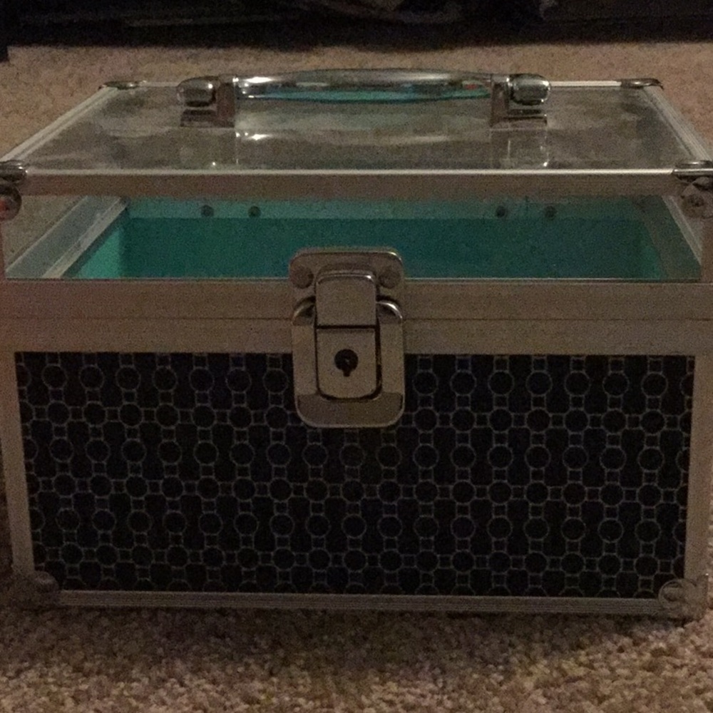 A makeup case or organizer