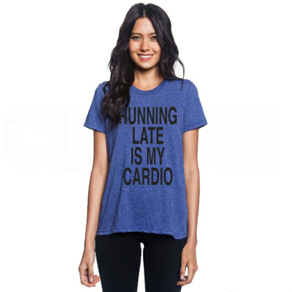 (10 Colors) Running Late Women's Fitted Tee