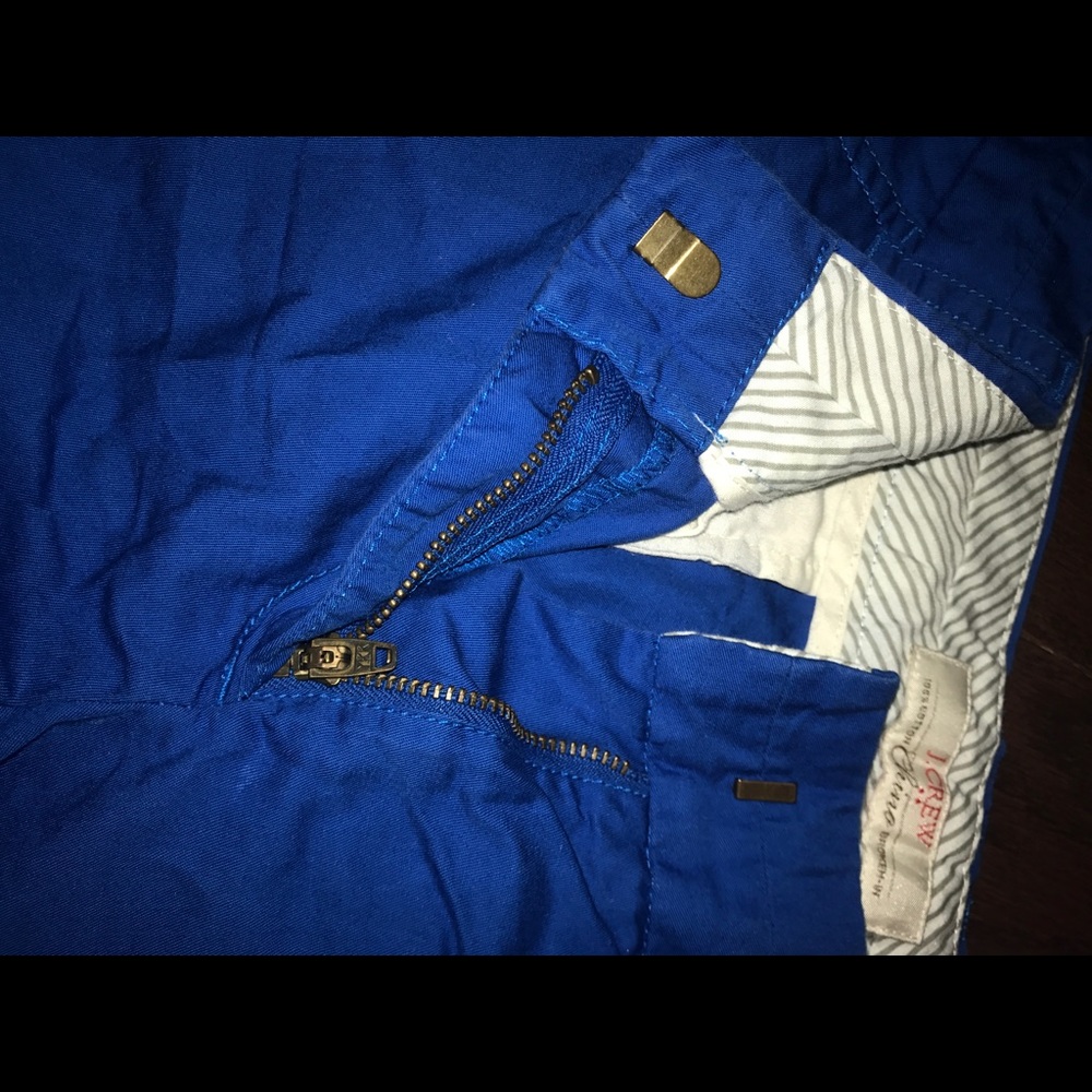 Cobalt blue J. Crew shorts.