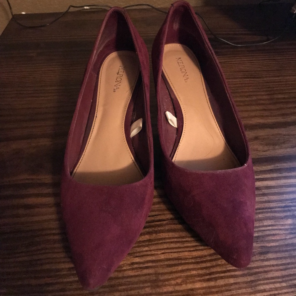Maroon Kitten Heels