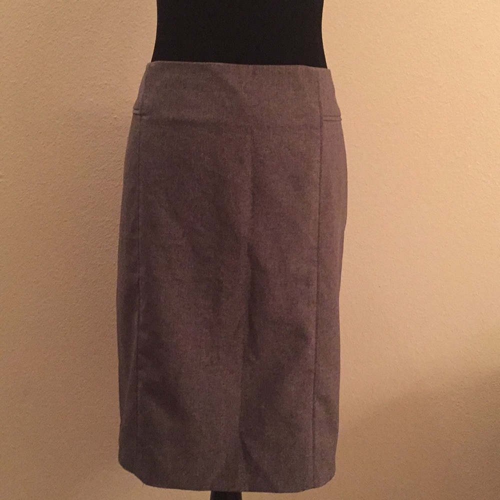 Gray Skirt with double slits at back