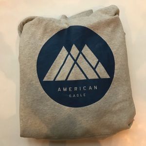 American Eagle Gray & Blue Sweatshirt EUC Size XL