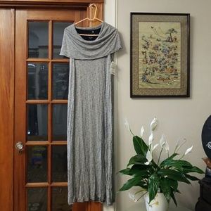 Kensie Women's Streaky Slub Jersey Maxi Dress