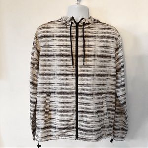 Striped Windbreaker black and White