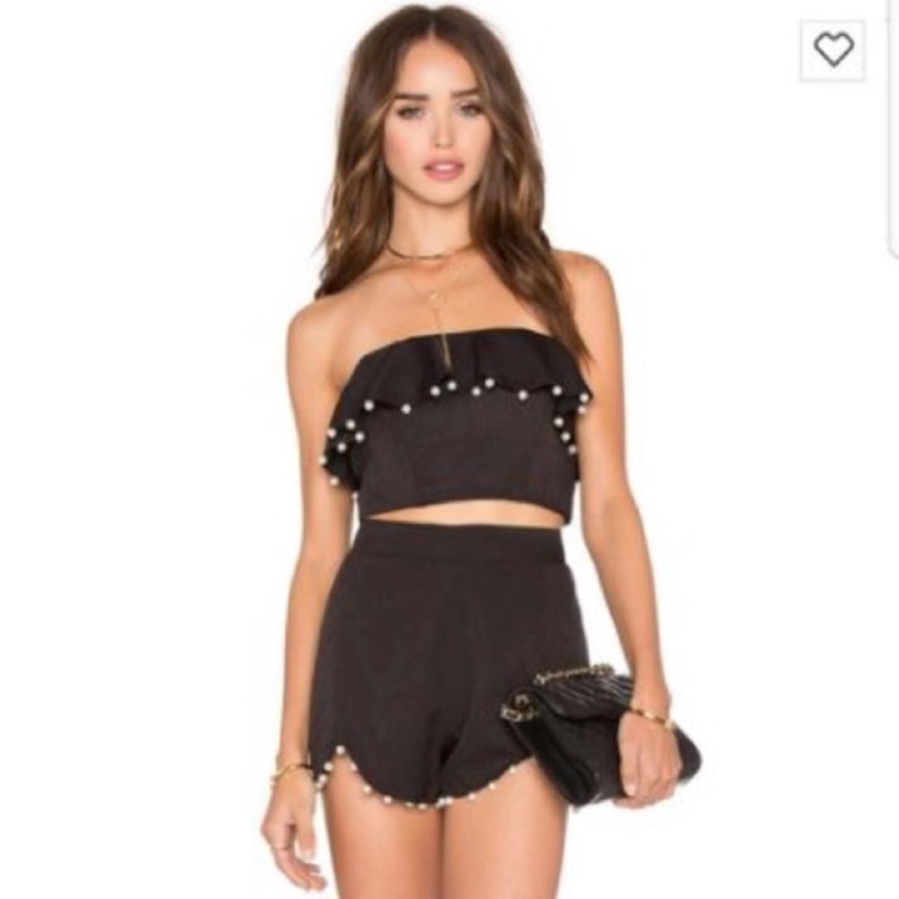 NBD pearl top and shorts size S