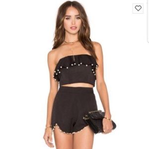 NBD pearl top and shorts size S