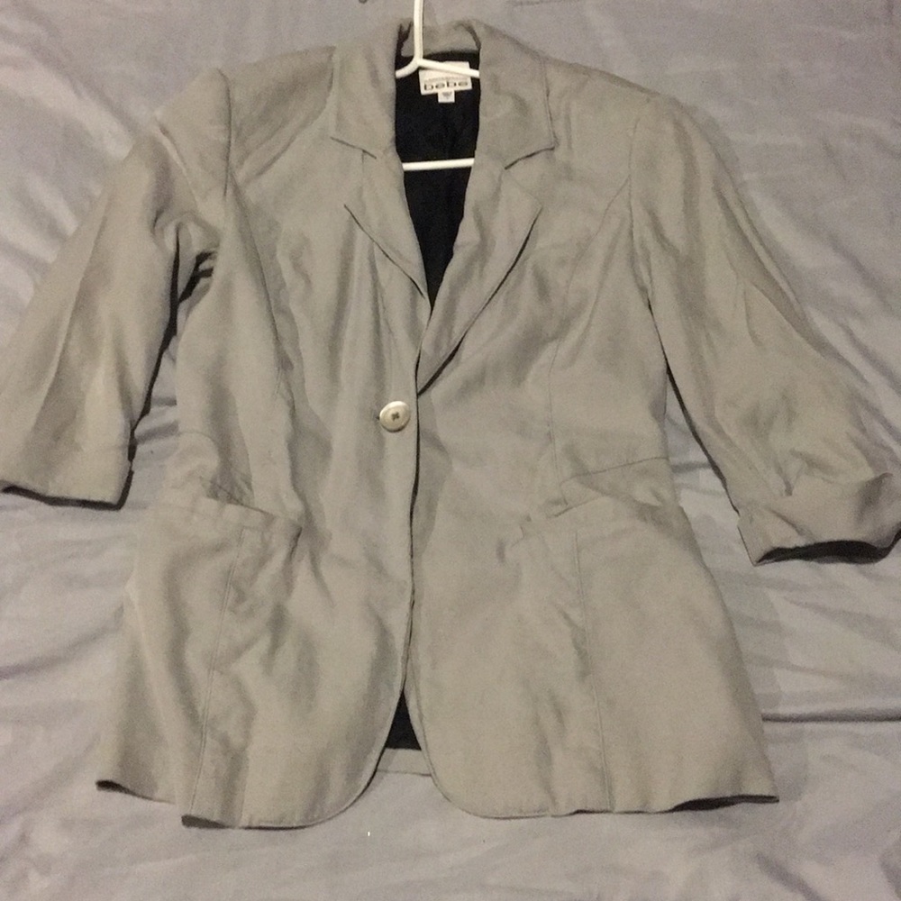 Bebe light grey blazer