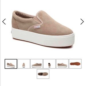 Superga platform suede sneaker
