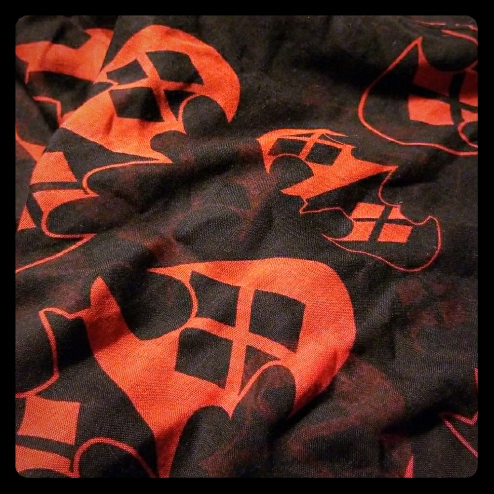 Harley Quinn print large scarf