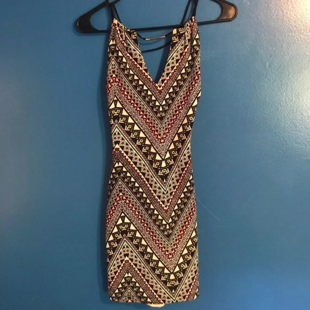 Tribal print tight dress