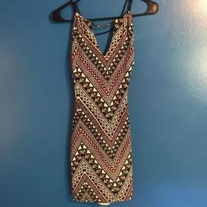 Tribal print tight dress