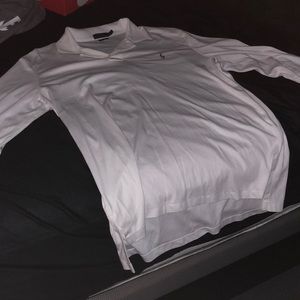 Mens polo long sleeve pima shirt