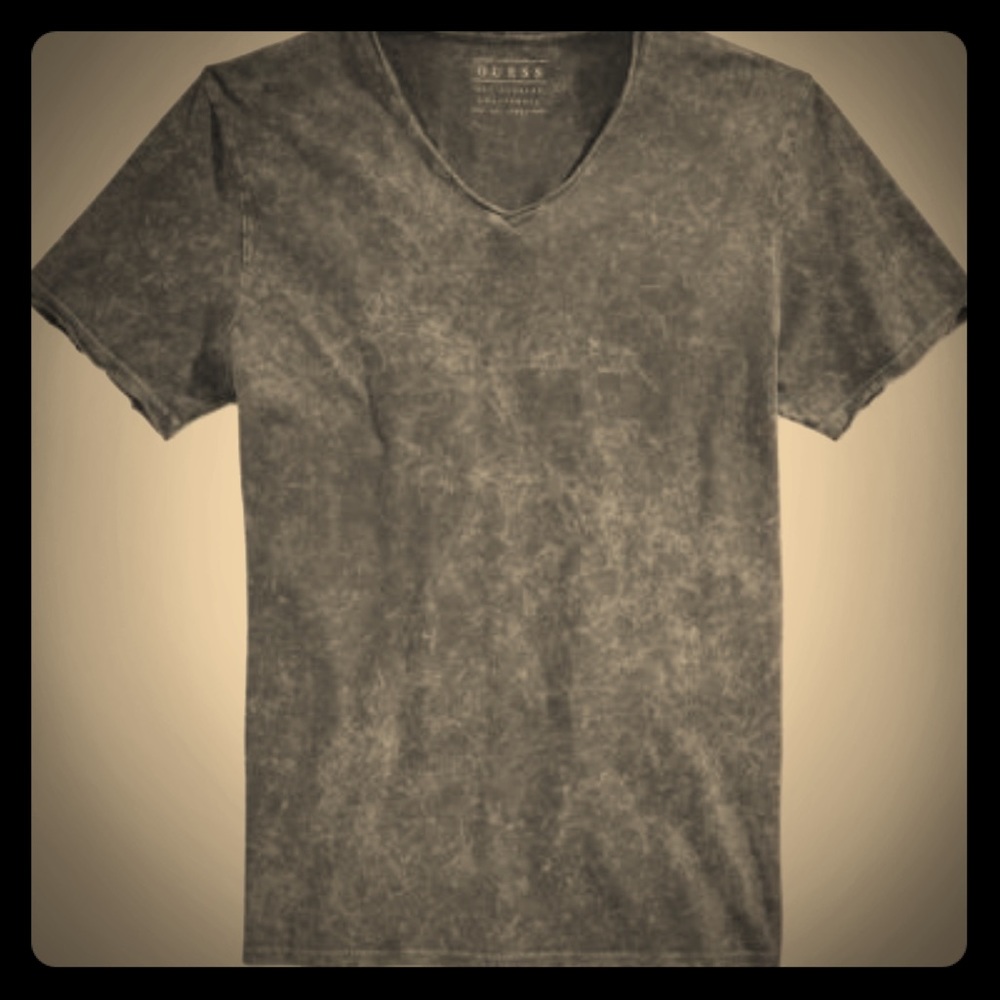 Guess Men's Acid Wash Grey Tee
