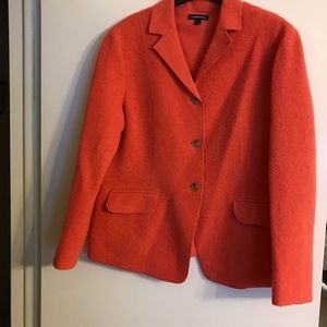 Lands End wool suit jacket - Orange size 16/18
