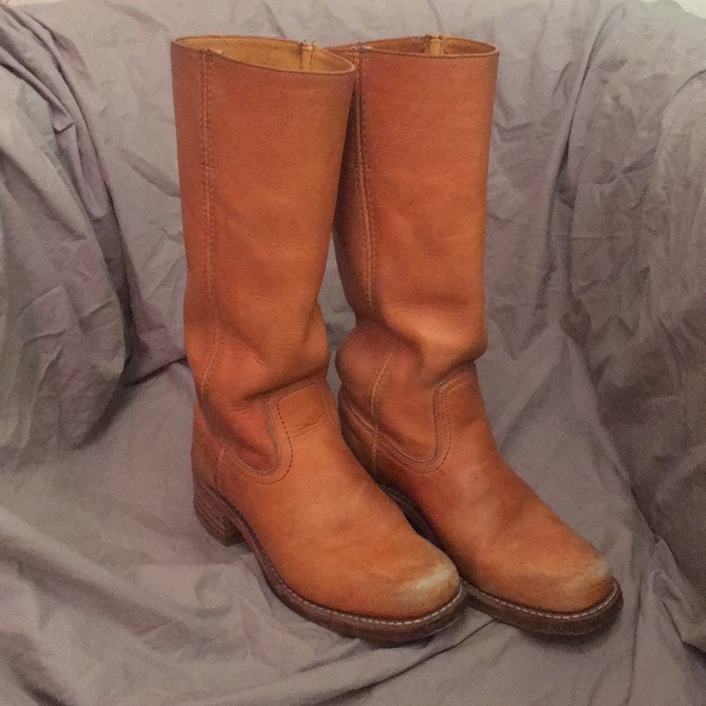 Vintage Saddle Brown Campus Boots — Frye — Sz 7
