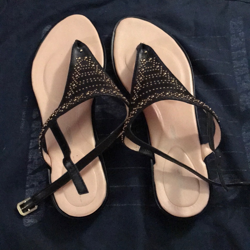 Rockport sandals with gold details, sz 10.5