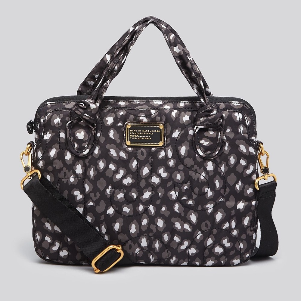 Marc by Marc Jacobs Black Leopard Laptop Case