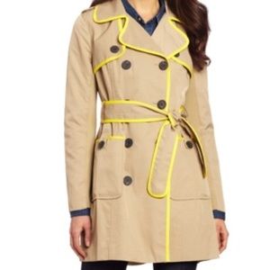 BCBG Piped Trench Coat