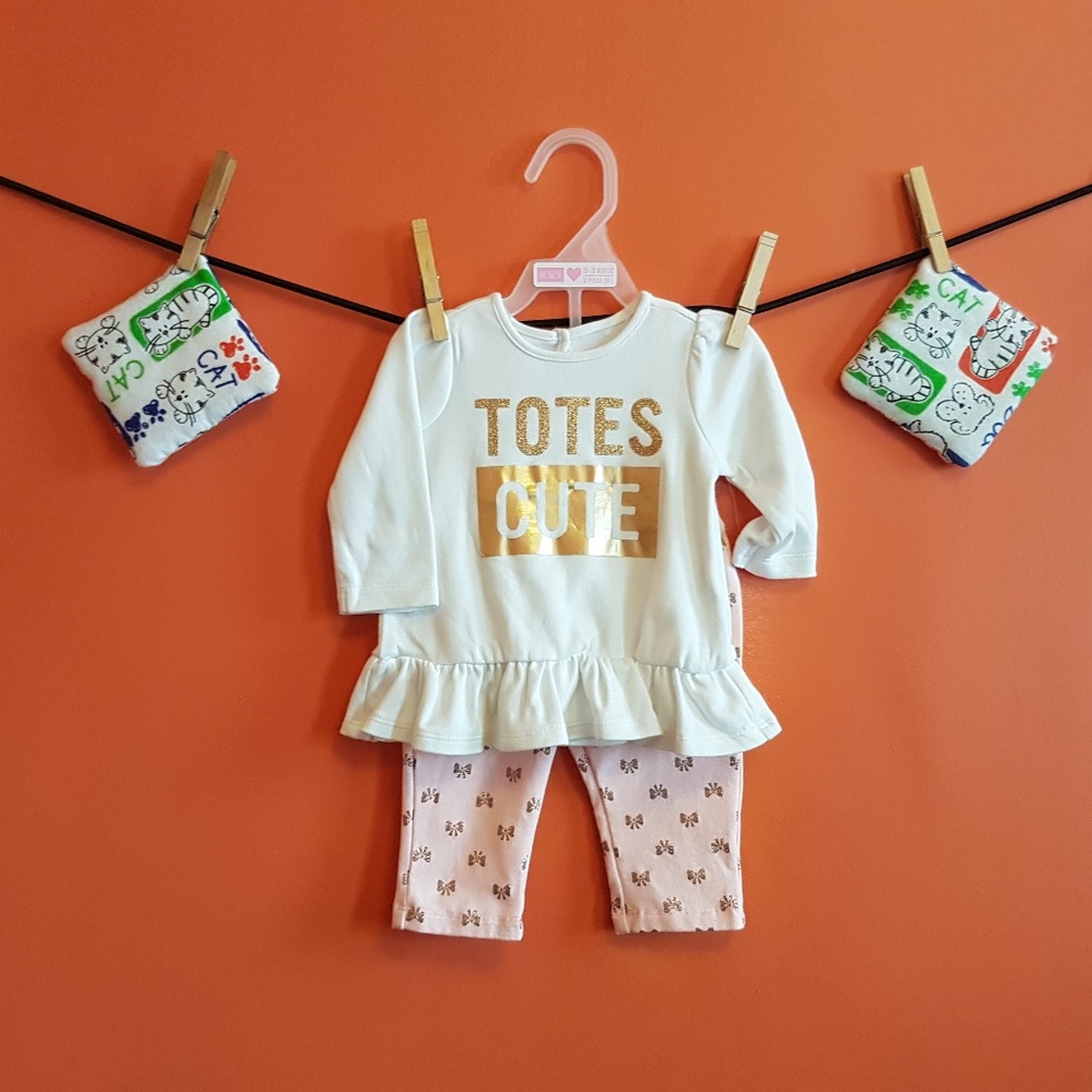 NEW Baby Girls ‘Totes Cute’ Outfit - Size 0-3 mos