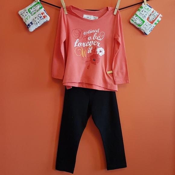 NEW Toddler Girls' Tee & Leggings - Size 18-24 - Picture 1 of 1
