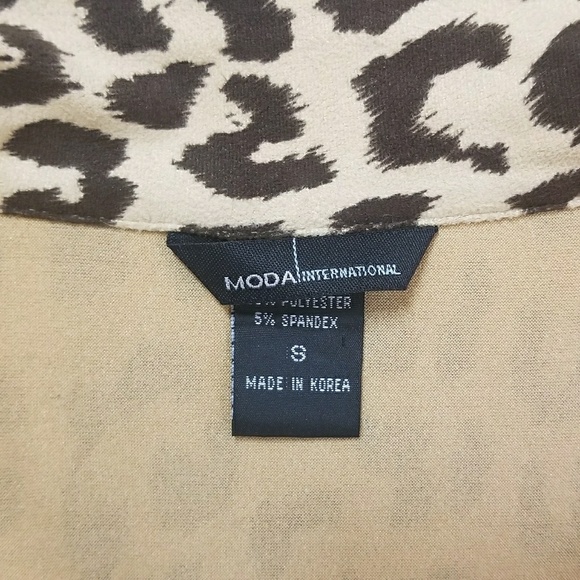 VS Moda International Cheetah Sequin Wrap Top S - Picture 7 of 7