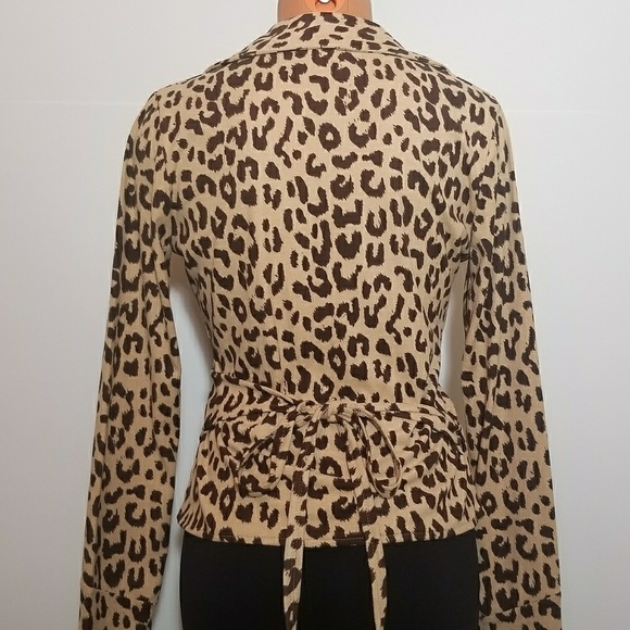 VS Moda International Cheetah Sequin Wrap Top S - Picture 6 of 7