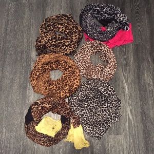 Bundle of Leopard Print Scarves